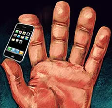 Americano faz cirurgia na ponta dos dedos para operar o Iphone!