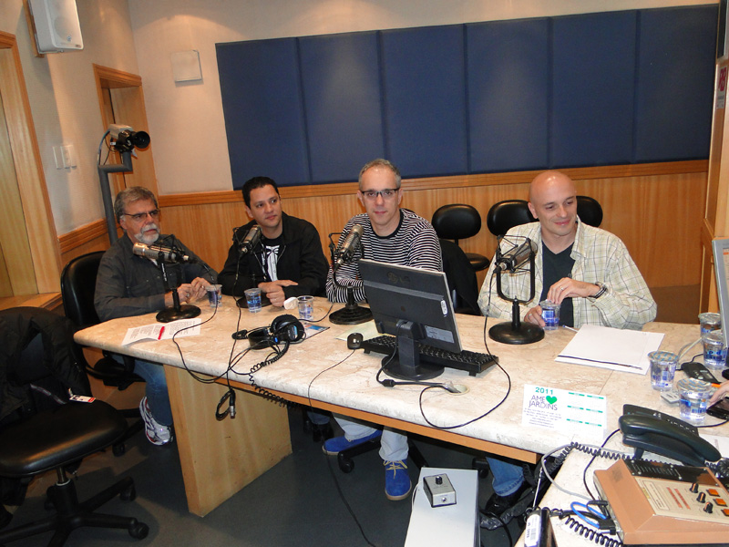 Gilmar Lopes e os colegas colunistas do Você é Curioso na Rádio Bandeirantes!