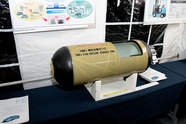 Tanques de hidrogênio do Mirai suportam grande pressão! (foto: Reprodução/Wikipédia)