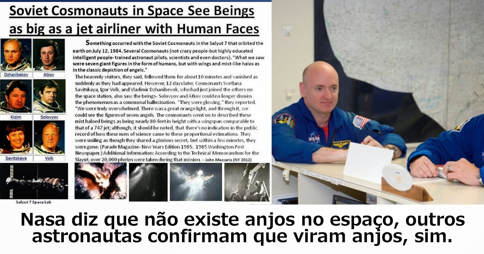 Cientista ateu viu anjos no espaço e NASA proíbe comentários!