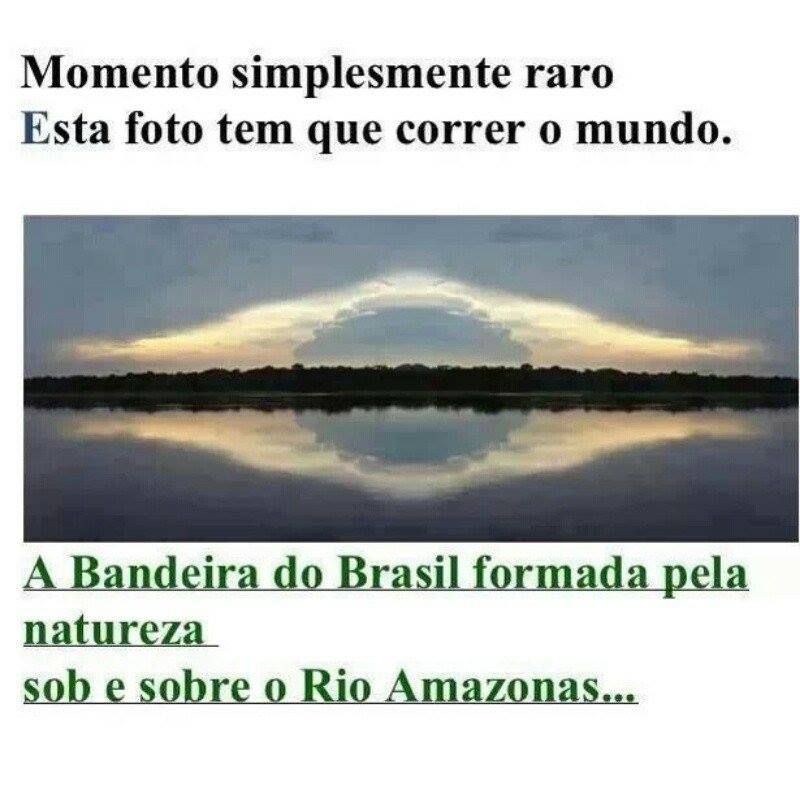 Bandeira do Brasil aparece em foto do Rio Amazonas!