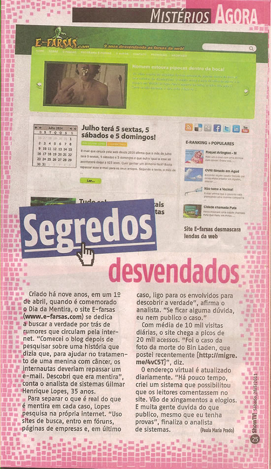 E-farsas no Jornal Agora São Paulo