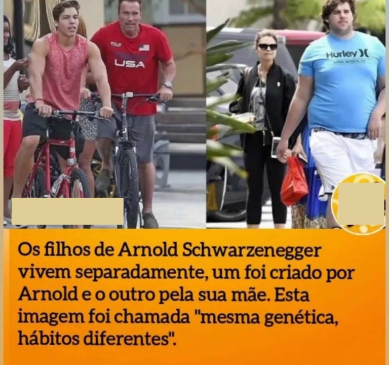 O filho de Arnold Schwarzenegger, criado pela mãe, engordou mais do que o que foi criado pelo pai?