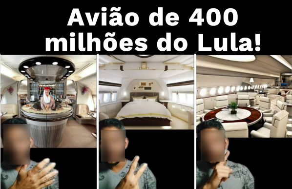 As fotos de avião de luxo são do Lula e ele pagou 400 milhões pela aeronave?