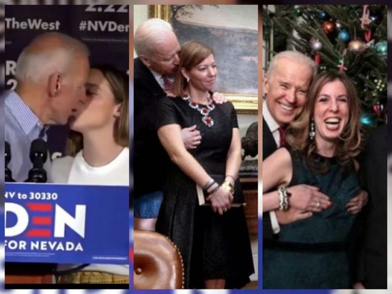 Fotos mostram Joe Biden assediando mulheres, incluindo a própria neta?