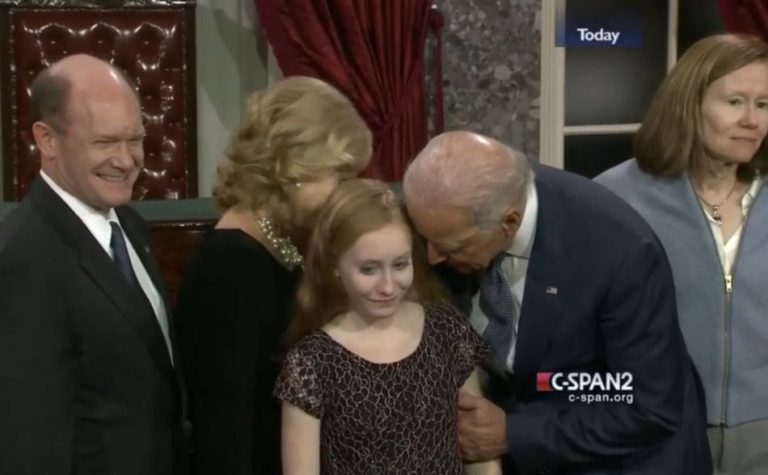 Vídeo mostra Joe Biden assediando sexualmente uma menina de 13 anos?