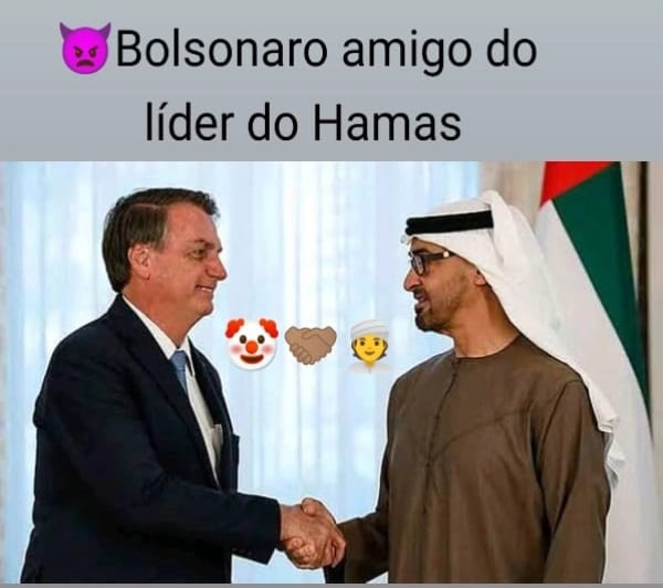 Foto mostra Bolsonaro cumprimentando o líder do Hamas! Será verdade?