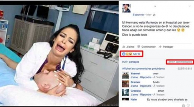 Usuária consegue mais de 200 mil "améns" no Facebook com uma foto tirada de um filme pornográfico! 