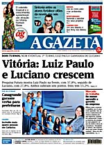 Capa do Jornal A Gazeta - ES