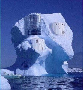 Casa feita de gelo - reprodução