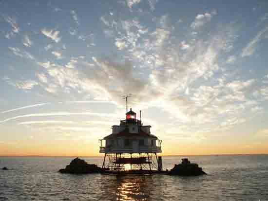 Farol Thomas Point fica no estado de Maryland – EUA