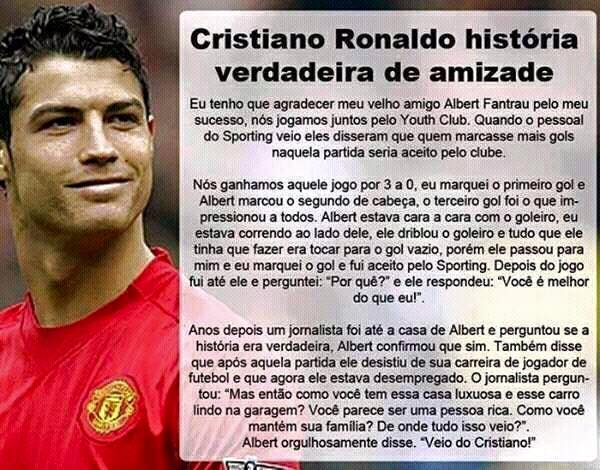 É verdadeira a história de Cristiano Ronaldo e Albert Fantrau?