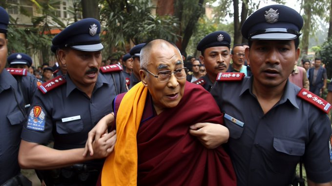 Foto mostra o Dalai Lama sendo preso após molestar uma criança! Será verdade?