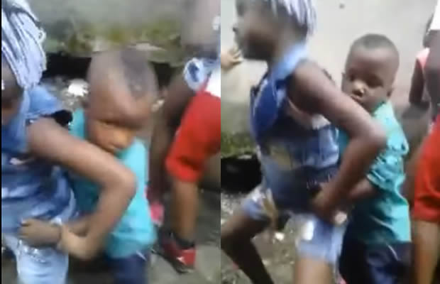Crianças dançando sensualmente ao som do funk carioca! Será verdade? (reprodução/Facebook)