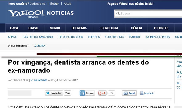 Vingança da dentista no Yahoo!