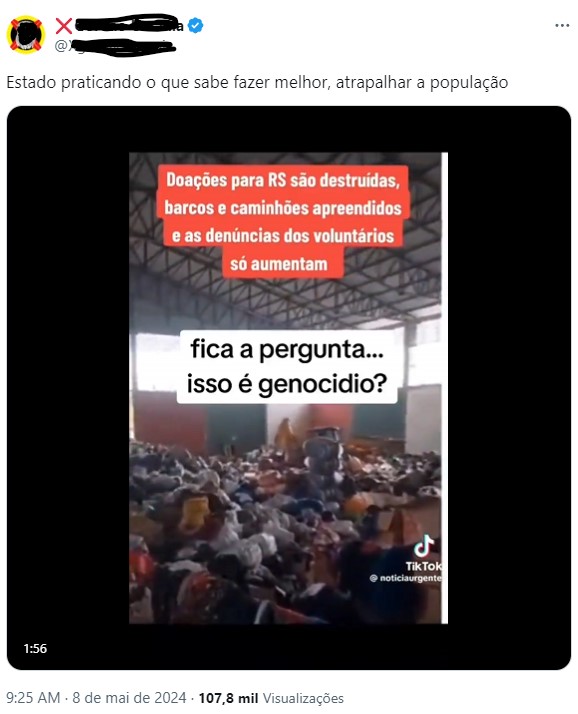 Vídeo mostra descaso do governo com as doações para as vítimas no RS! Será verdade?