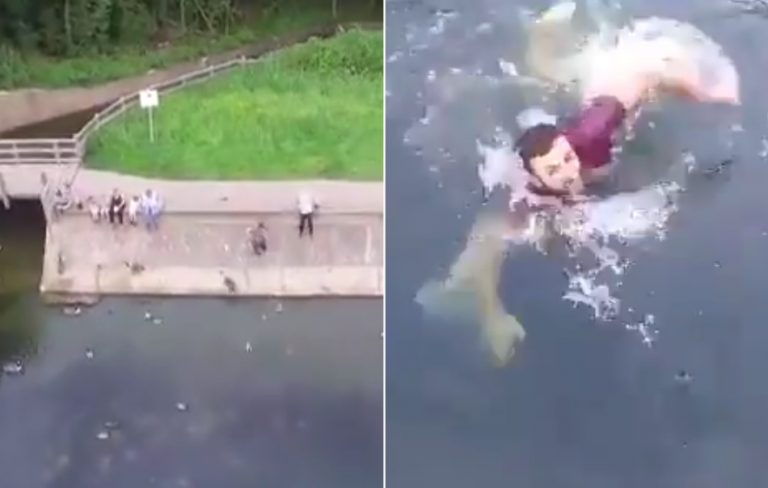 Vídeo mostra o dramático resgate de um drone num lago! Será verdade?