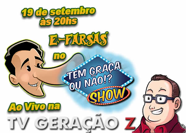 O E-farsas em entrevista ao vivo no “Tem Graça ou Não!? Show”!