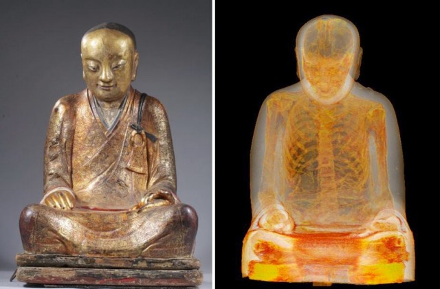 Estátua do Buda teria uma múmia escondida em seu interior! Verdade ou farsa? (foto: reprodução/YouTube)