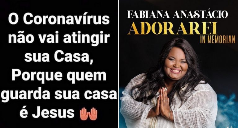 Frase sobre o coronavírus foi publicada pela cantora gospel Fabiana Anastácio?