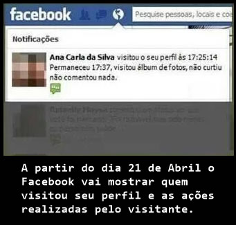 A partir de 21 de abril o Facebook mostrará quem visitou o seu perfil!