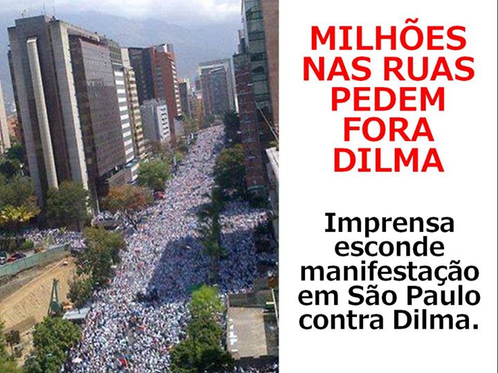 Fora Dilma! Milhões de manifestantes nas ruas e mídia esconde!