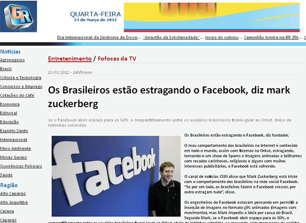 E o Gazeta Online também embarcou nessa!