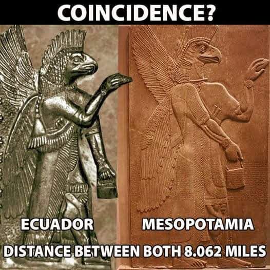 Estátua feita por povos antigos do Equador é igual à escultura assíria! Coincidência?