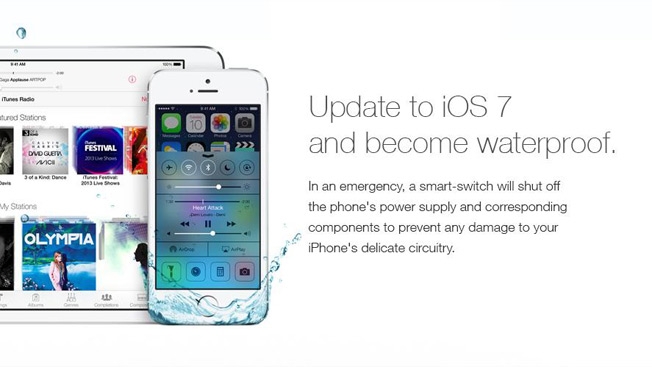 Novo iOS7 transforma o iPhone em um aparelho impermeável! Verdadeiro ou falso?