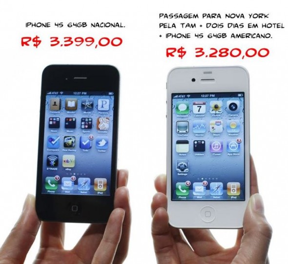 Corrente afirma que iPhone no Brasil é mais caro que viajar para os EUA!