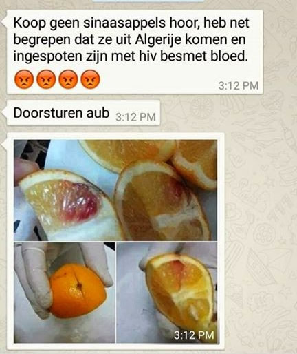 Versão que circulou em holandês, no WhatsApp!