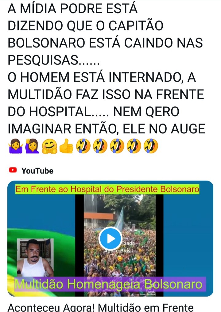 Vídeos mostram milhares de manifestantes aguardando o presidente na frente do hospital! Será verdade?