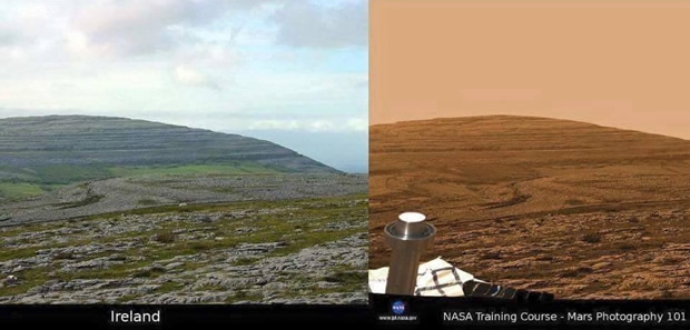 Fotos de Marte seriam, na verdade, da Irlanda! Será verdade? (fotos: Reprodução/Facebook)