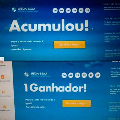 Internautas teriam flagrado fraude no site da Mega Sena! Será verdade? (foto: Reprodução/Facebook)