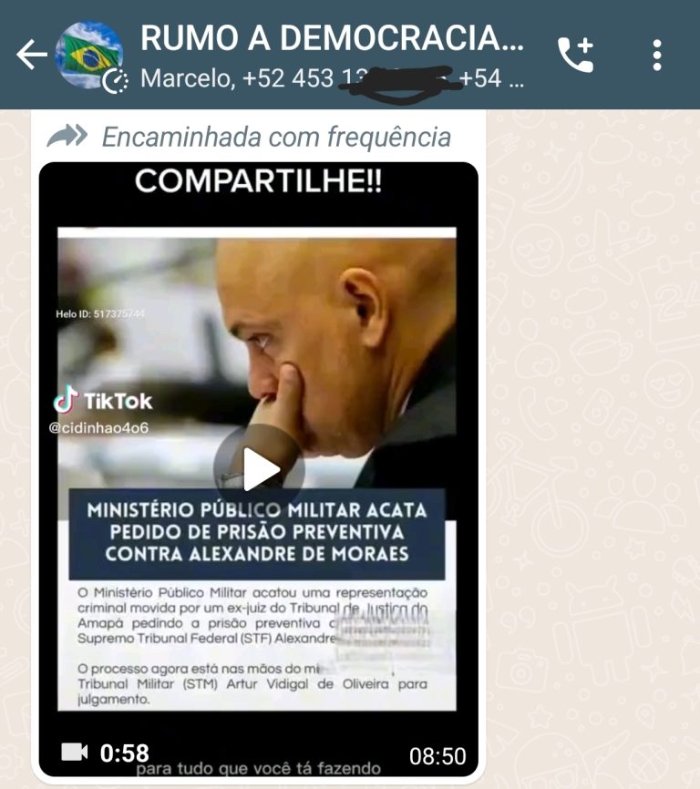 O MP Militar acatou pedido de prisão contra Alexandre de Moraes?