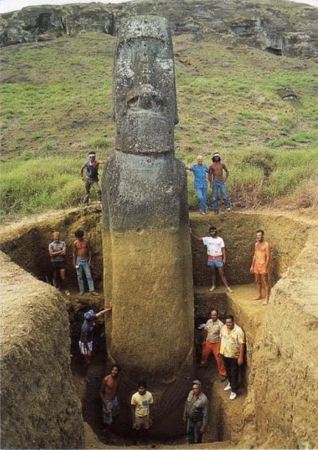 Incrível! As estátuas da Ilha da Páscoa possuem corpos!