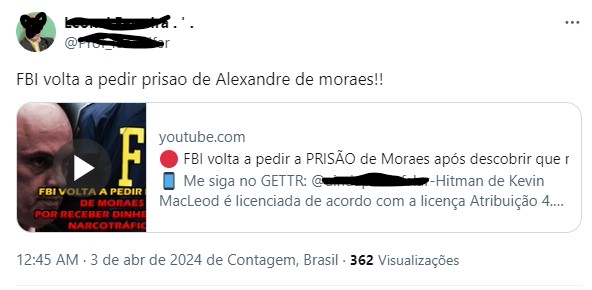 É verdade que o FBI pediu a prisão do ministro Alexandre de Moraes? 