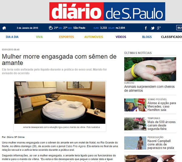 Reprodução da matéria publicada no dia 03 de janeiro de 2015 no jornal Diário SP!