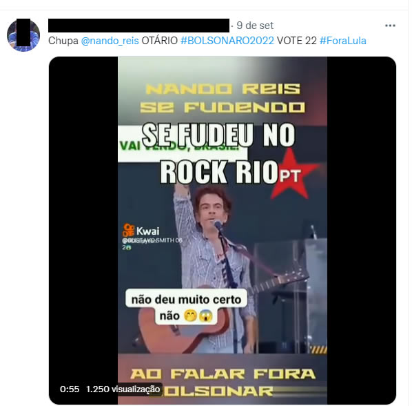 Nando Reis ouviu “mito, mito” ao falar “Fora, Bolsonaro” no Rock in Rio?