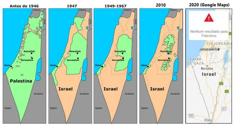 Será verdade que a Palestina foi removida do Google Maps?