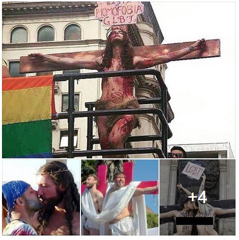 Essas imagens são mesmo da Parada Gay de 2015? (fotos: Reprodução/Facebook)