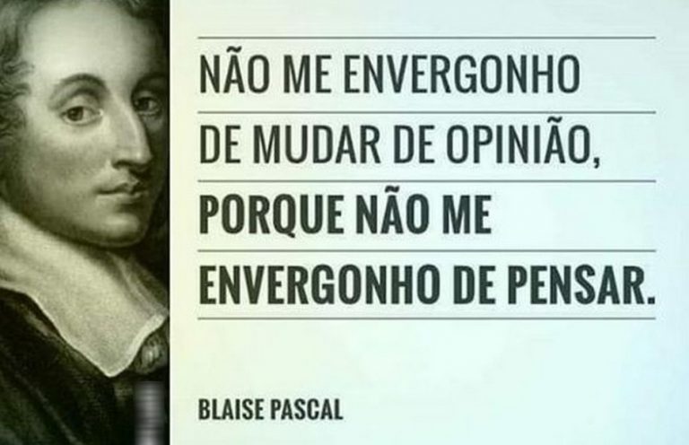 Frase sobre mudança de opinião pertence ao matemático Blaise Pascal?