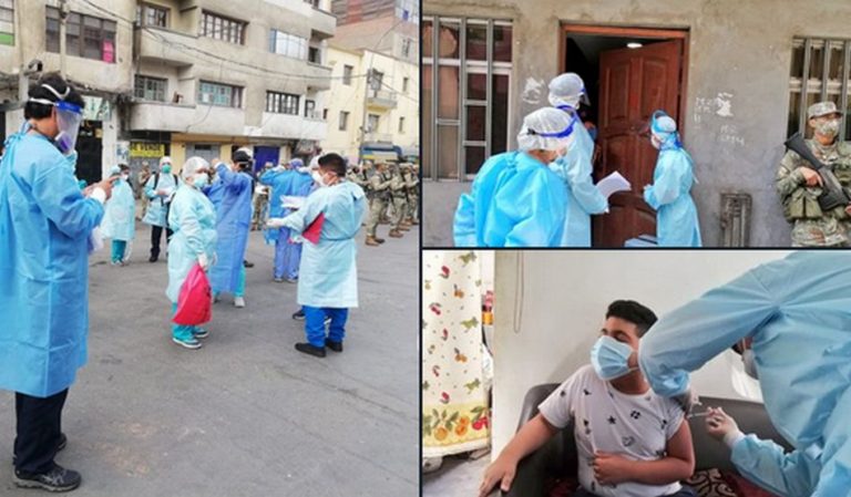 Fotos mostram uma vacinação obrigatória contra a COVID-19 no Peru?