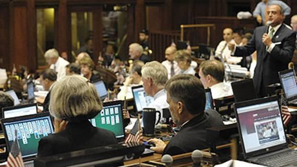 Deputados jogando Paciência na Câmara no EUA