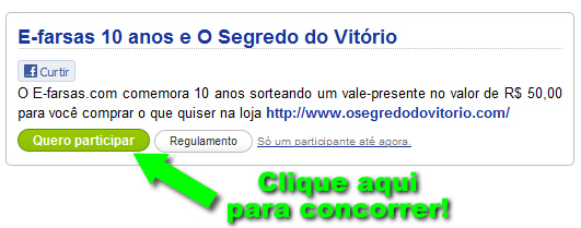 promocao no Facebook!