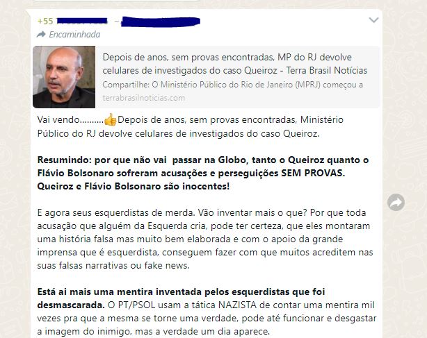 O MP devolveu os celulares do Queiroz sem encontrar provas de crime?