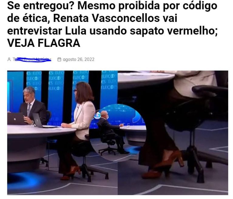 Renata Vasconcellos entrevistou o Lula usando sapatos vermelhos?