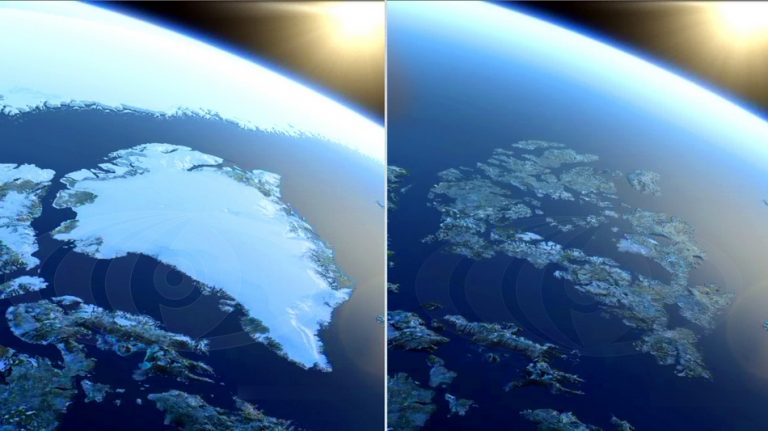 Imagens de satélite mostram o dramático derretimento do gelo na Groenlândia?
