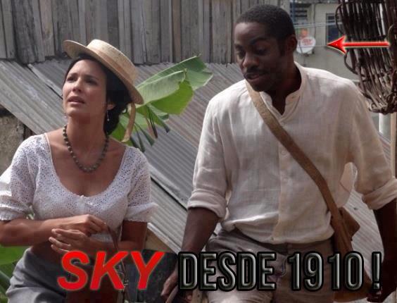 Antena da Sky aparece na novela Lado a Lado da Globo!