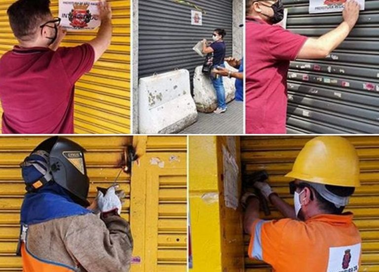 Portas de estabelecimentos comerciais estão sendo soldadas em São Paulo?